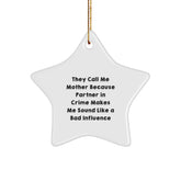 Funny Mother Gifts, Mother's Love Star Ornament, Christmas Unique Gifts from Family, Friends, Coworkers to Mother - Image 1